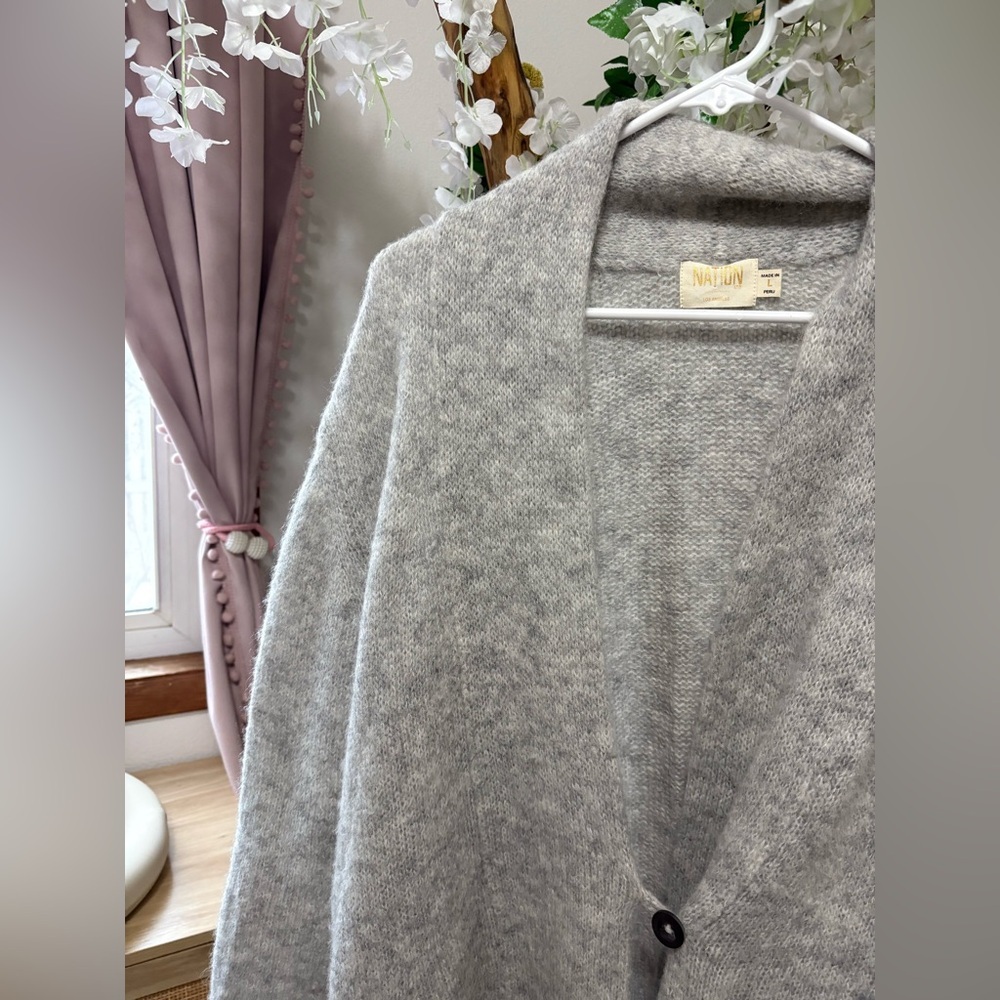 Nation LTD Heather Gray Women's Cardigan - Picture 2 of 7